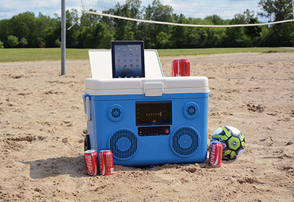 40-Qt. Rolling Cooler with Bluetooth Sound System