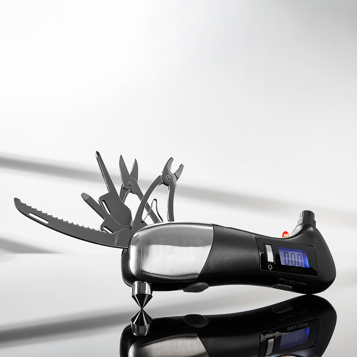 Car Emergency Tool with Digital Tire Gauge by Sharper Image - image 6