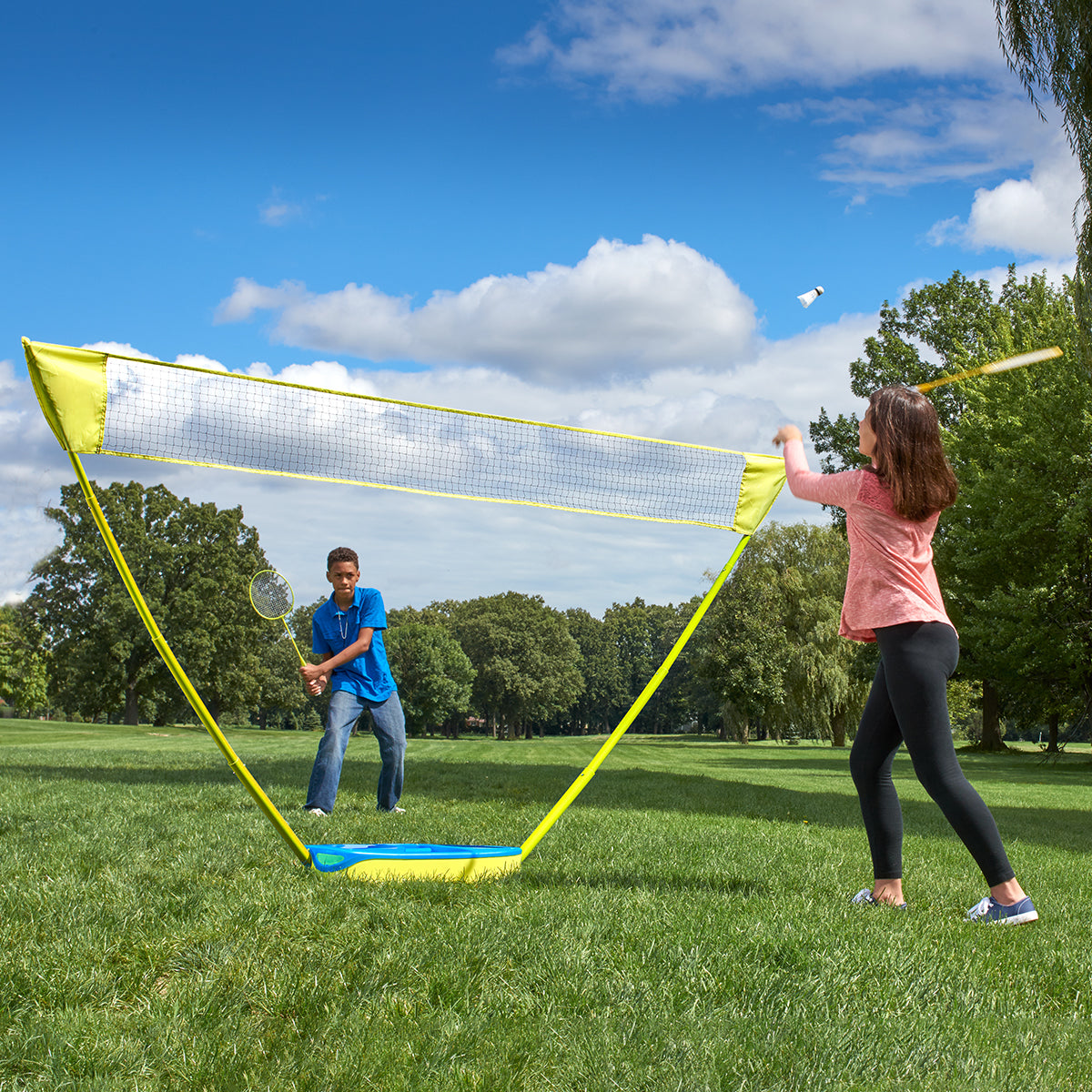 Portable Badminton with LED Birdies by Sharper Image