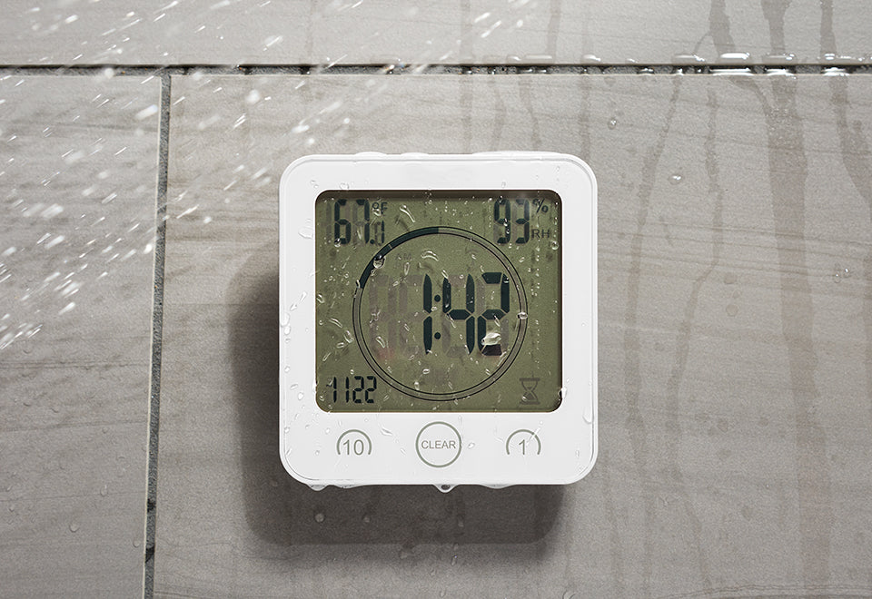 Waterproof Shower Clock with Timer