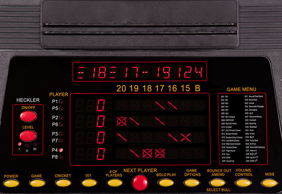 Electronic Arcade Dartboard Cabinet with Cricket Pro - image 4