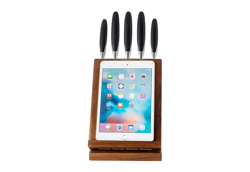 Knife Block Set with Tablet Holder