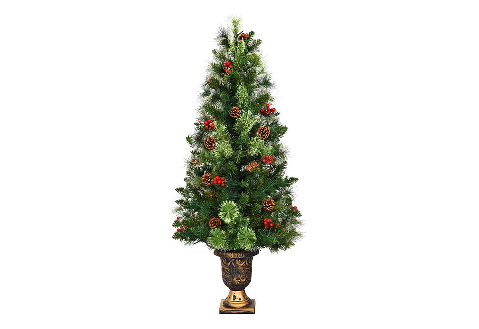 LED Christmas Tree with Red Berries Pine Cones - image 2