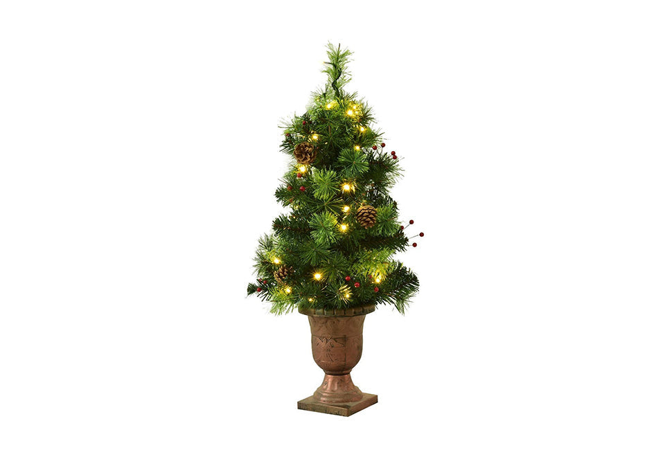 LED Christmas Tree with Red Berries Pine Cones - image 3