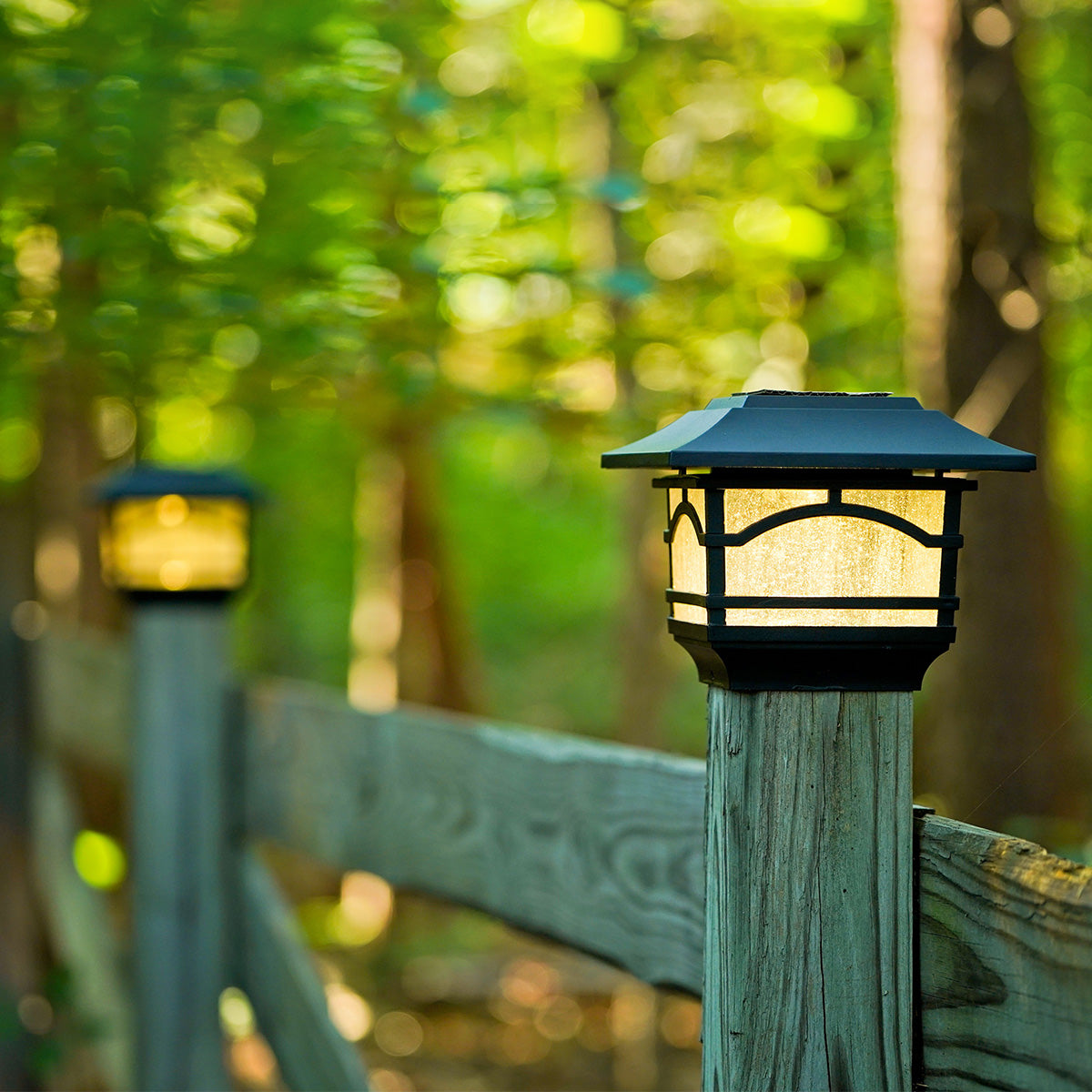 Solar Powered Post Lights (Set of 4) - image 6