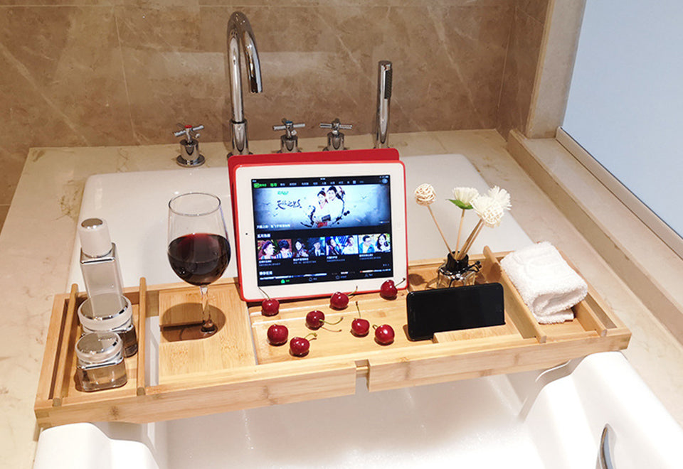 Bamboo Bathtub Caddy