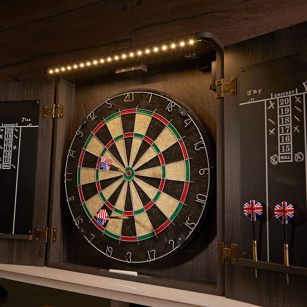 LED Dart Board Cabinet