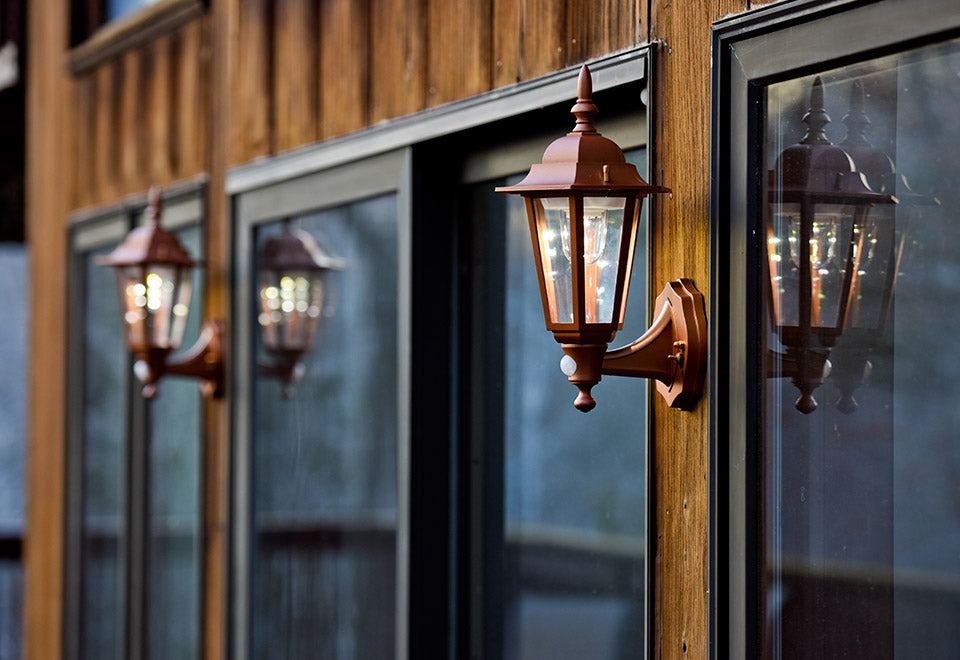 Motion Activated Outdoor Wall Sconces (2-Pack)