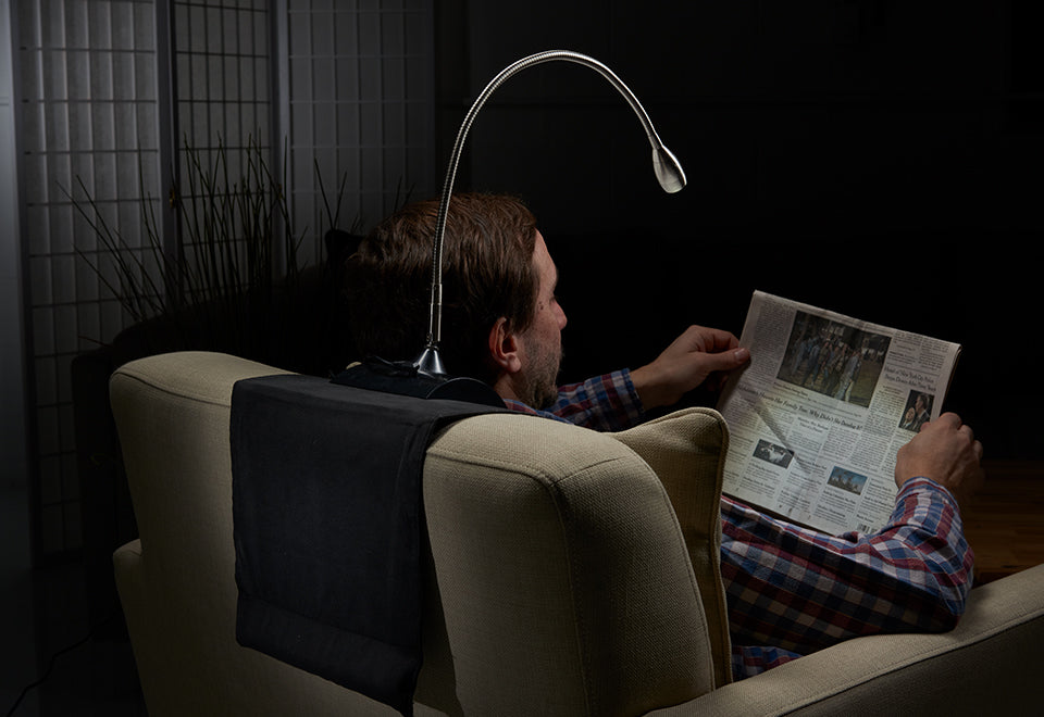 Focused Beam Over the Chair Reading Lamp
