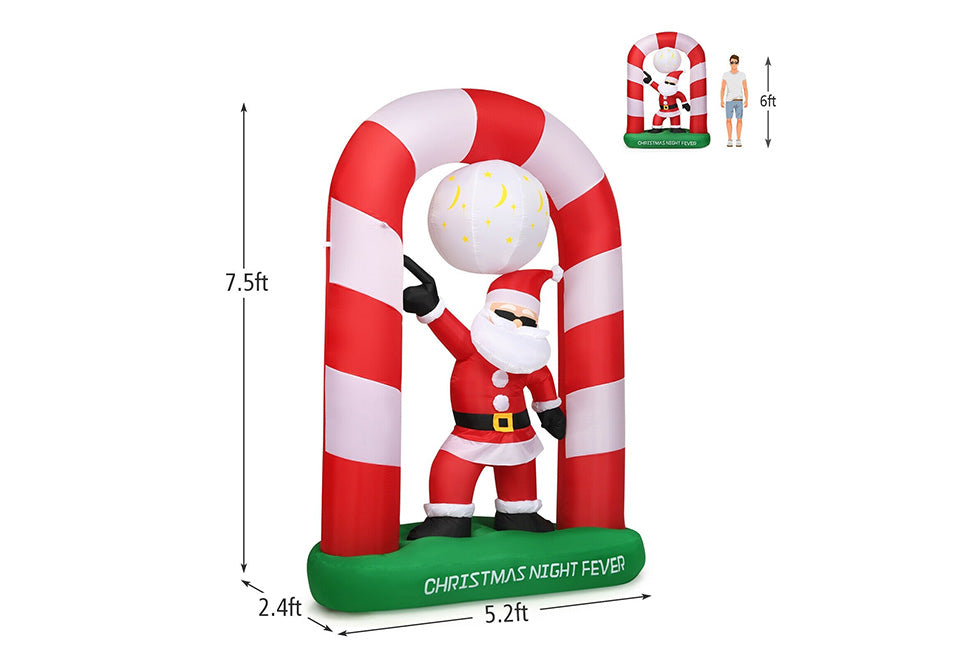7-Ft. Inflatable Disco Santa - image 10
