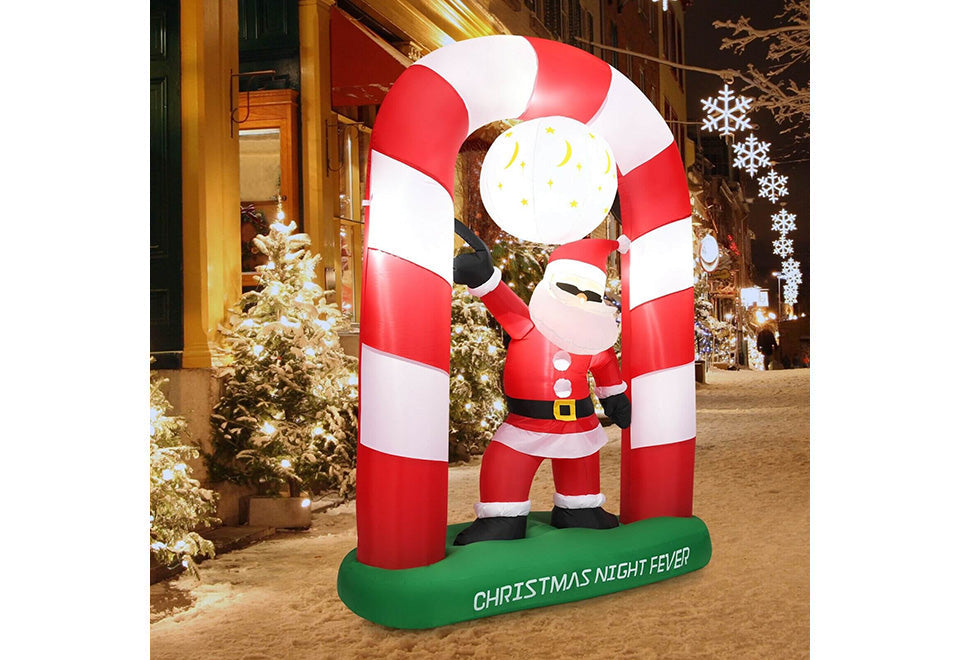 7-Ft. Inflatable Disco Santa
