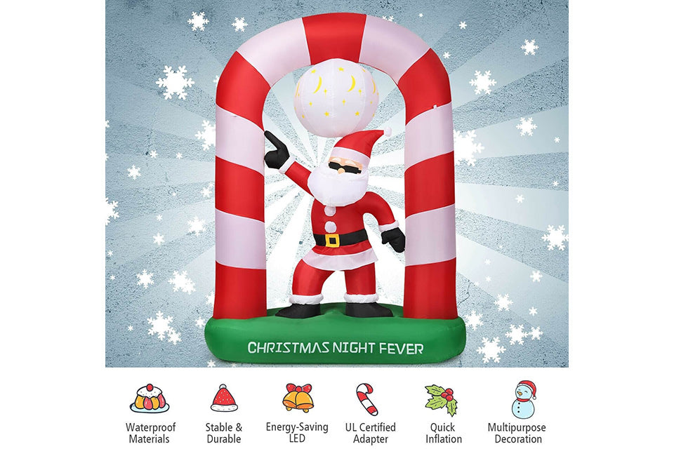 7-Ft. Inflatable Disco Santa - image 7