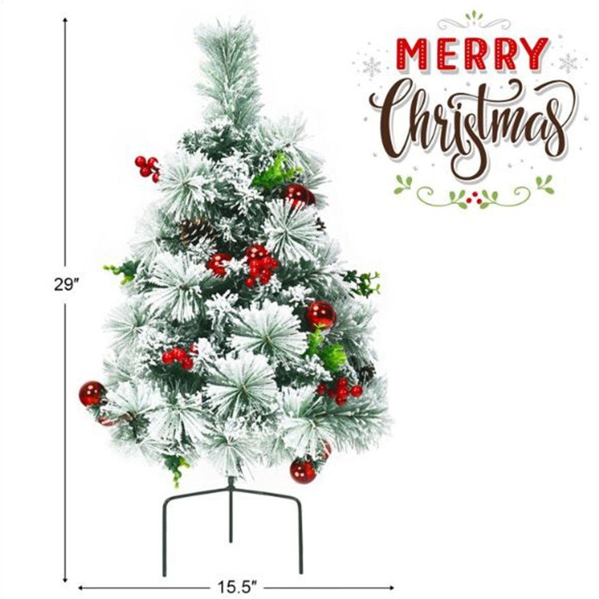 2-Ft. Cordless Pre-Lit Walkway Trees (Set of 2) - image 8