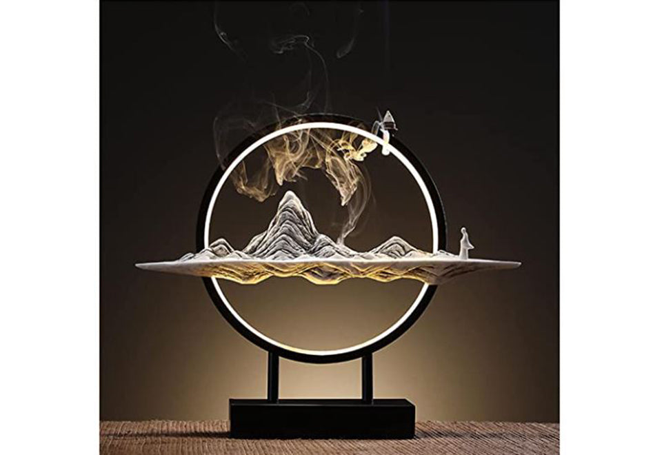 Mountain Incense Burner with LED Lamp - image 3