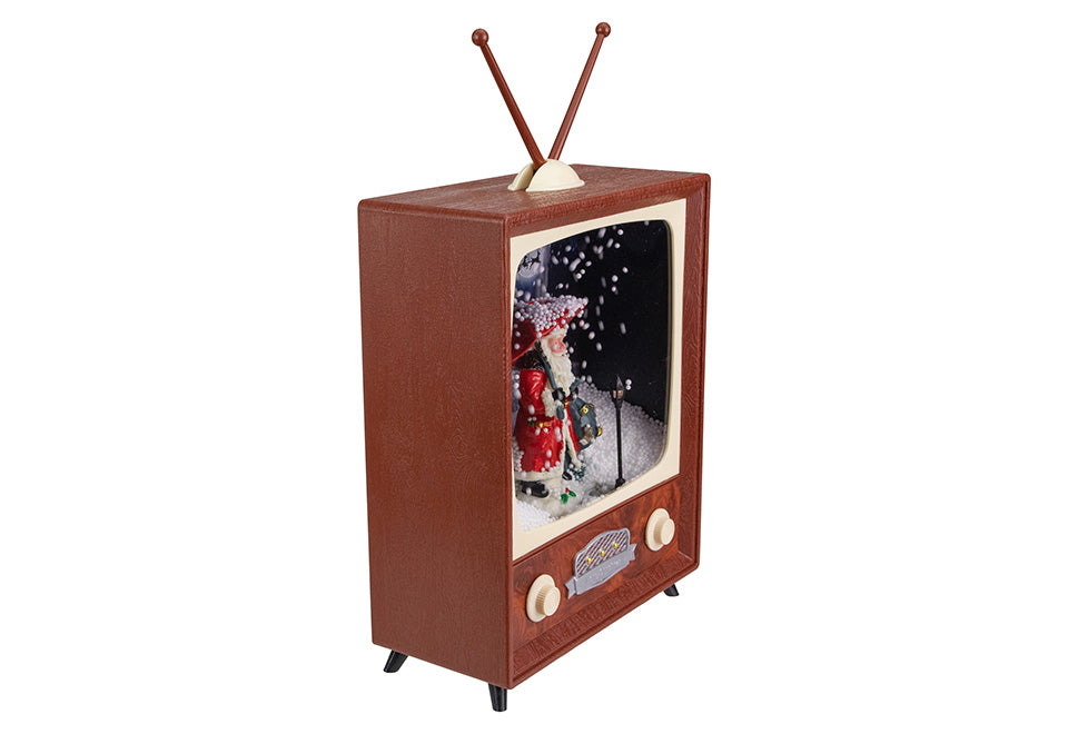 12'' LED Musical Snowing Santa TV Set - image 2