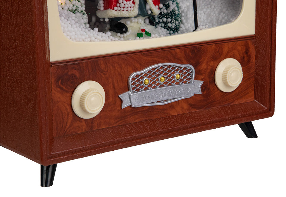 12'' LED Musical Snowing Santa TV Set - image 3