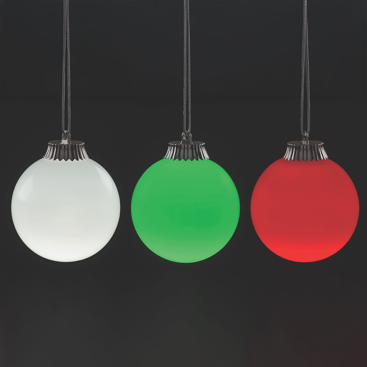 LED Outdoor Hanging Globe Ornaments (Set of 3) - image 8