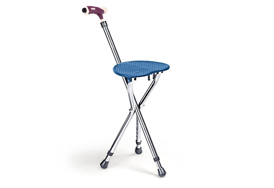 3-in-1 Walking Cane with Seat and Light - image 3