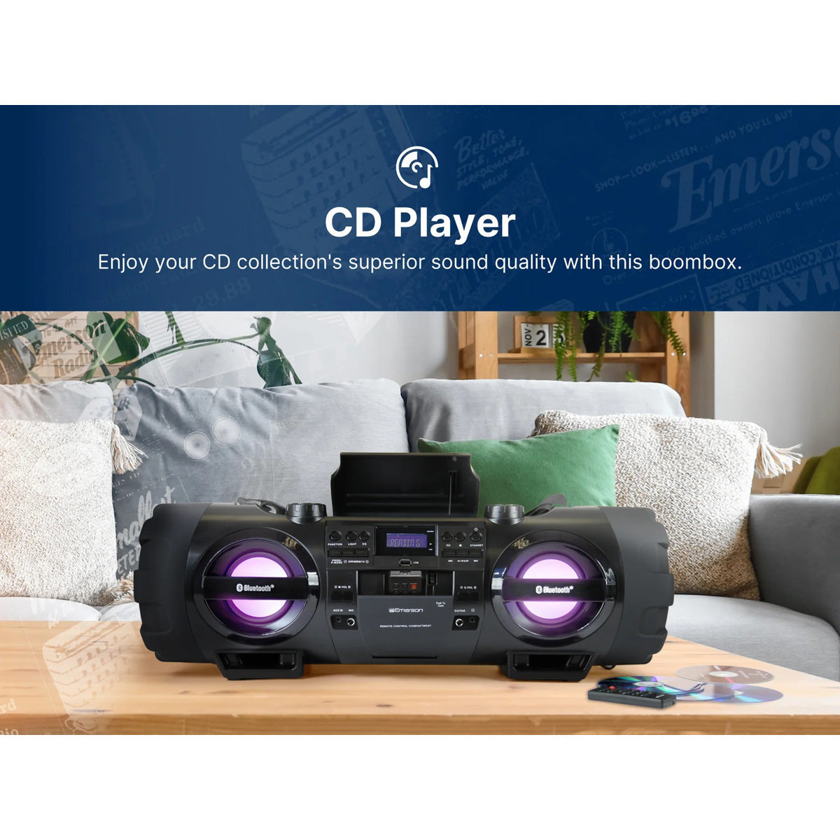 Dual Subwoofer Bluetooth Boombox - image 14