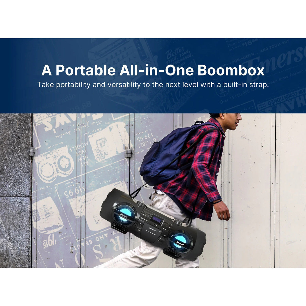 Dual Subwoofer Bluetooth Boombox - image 19
