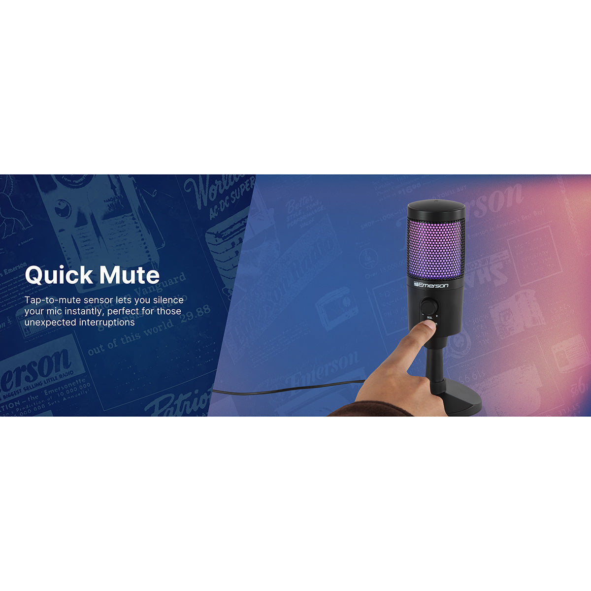 USB Gaming and Streaming Microphone with RGB Lighting - image 14
