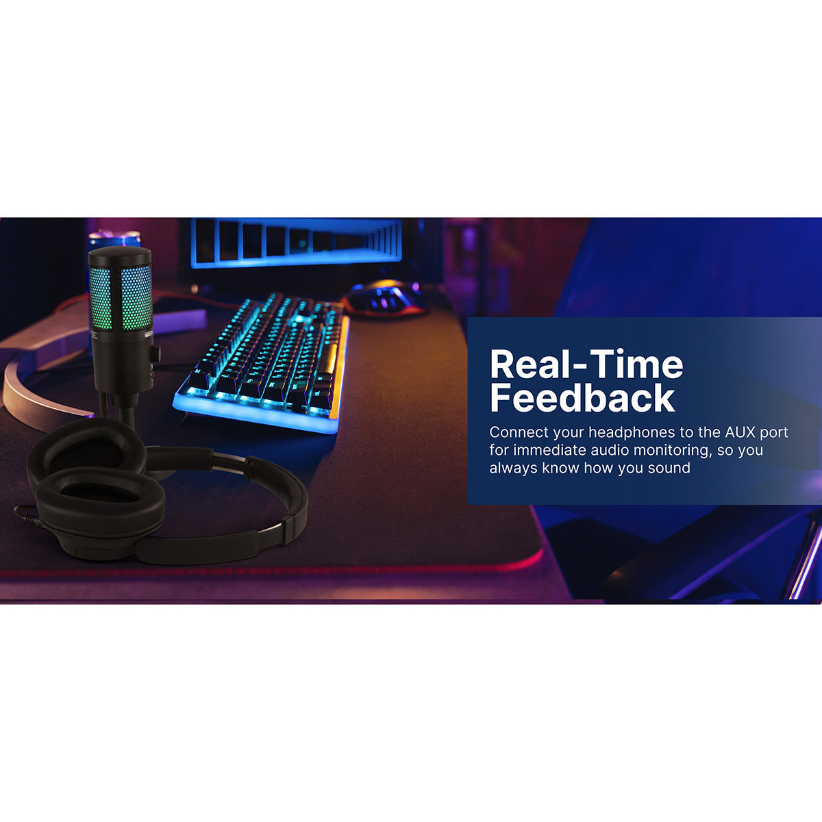 USB Gaming and Streaming Microphone with RGB Lighting - image 15