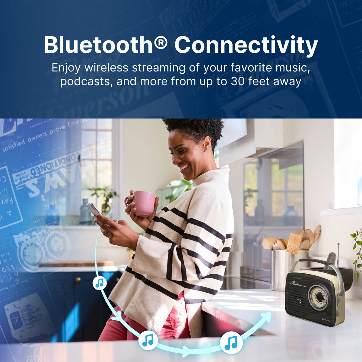 Retro AM/FM Radio with Bluetooth - image 20