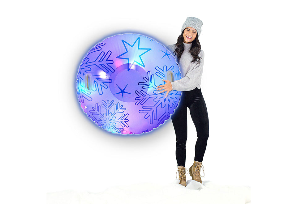Illuminated LED Snowflake Snow Tube