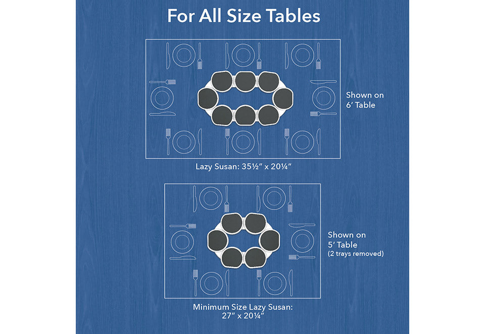 Expansion Trays for Dinner Table Lazy Susan (Set of 2) - image 4