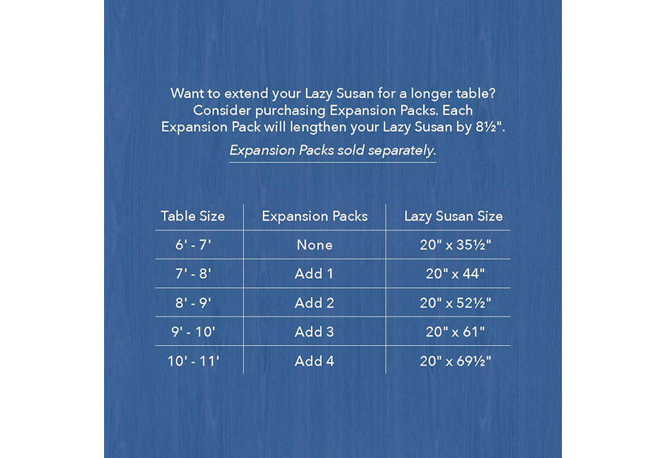 Expansion Trays for Dinner Table Lazy Susan (Set of 2) - image 5
