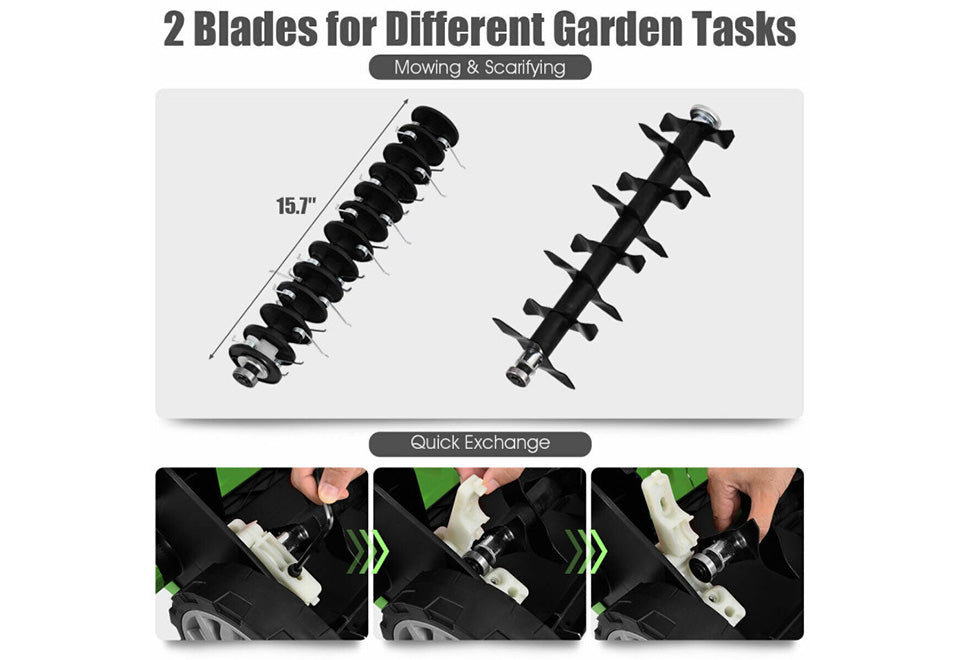 15'' Corded Electric Lawn Dethatcher - image 7
