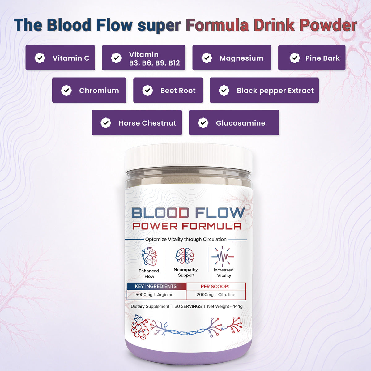 Blood Flow Power Formula Drink Powder - image 6