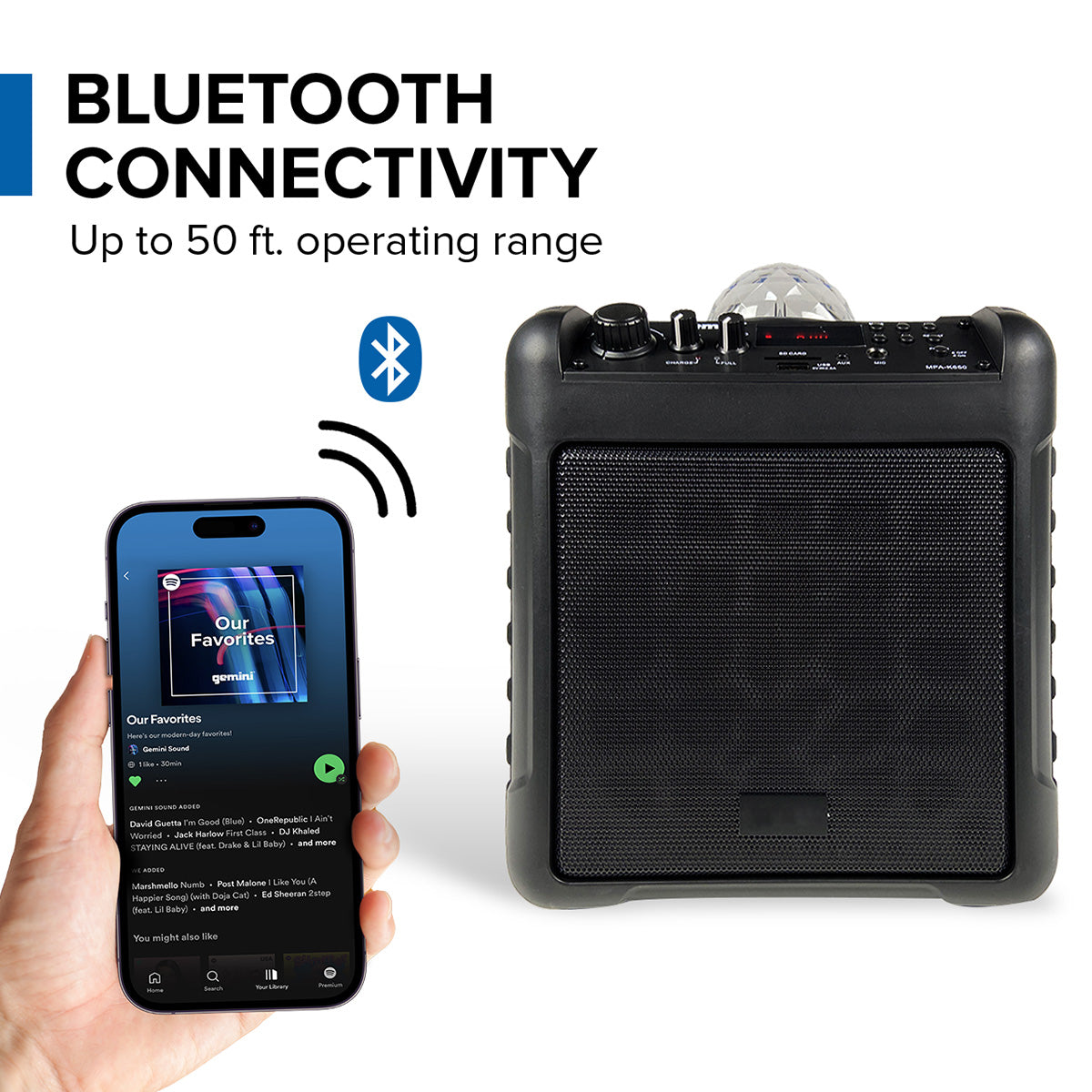 Portable Karaoke Party Speaker with LED Lights - image 2