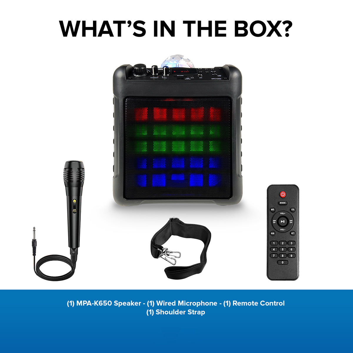 Portable Karaoke Party Speaker with LED Lights - image 6