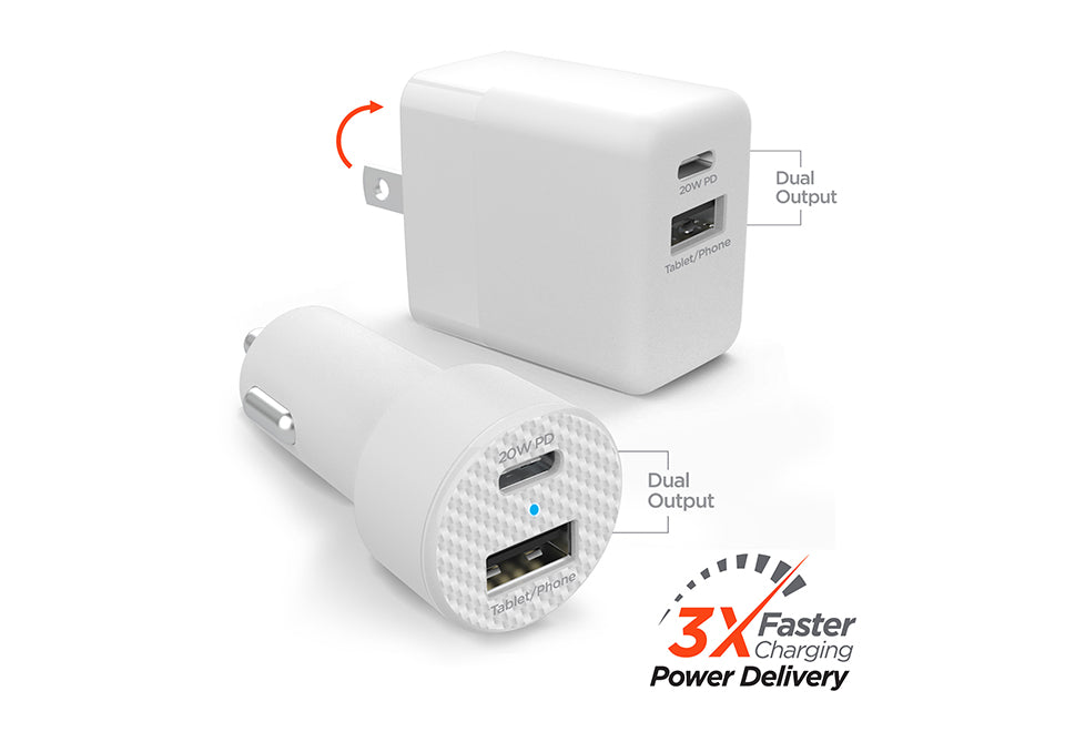 Fast Charge Dual Output Wall and Car Charger Set - image 2