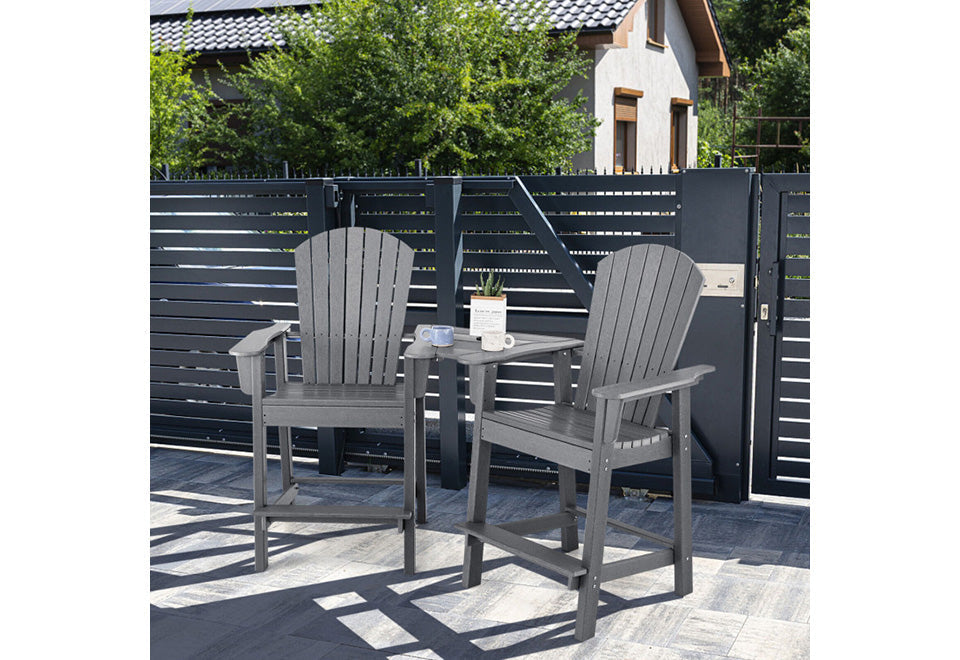 2-Piece Tall Adirondack Chairs with Middle Connecting Tray