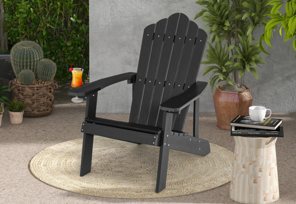 Weather Resistant Outdoor Adirondack Chair with Cup Holder - image 2