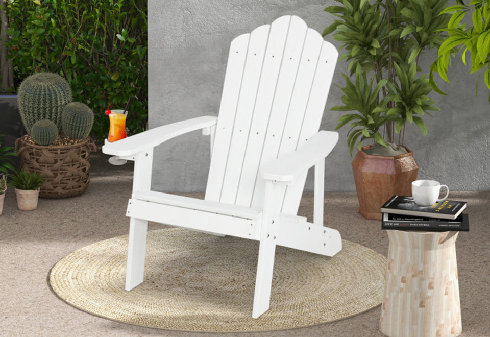 Weather Resistant Outdoor Adirondack Chair with Cup Holder - image 8