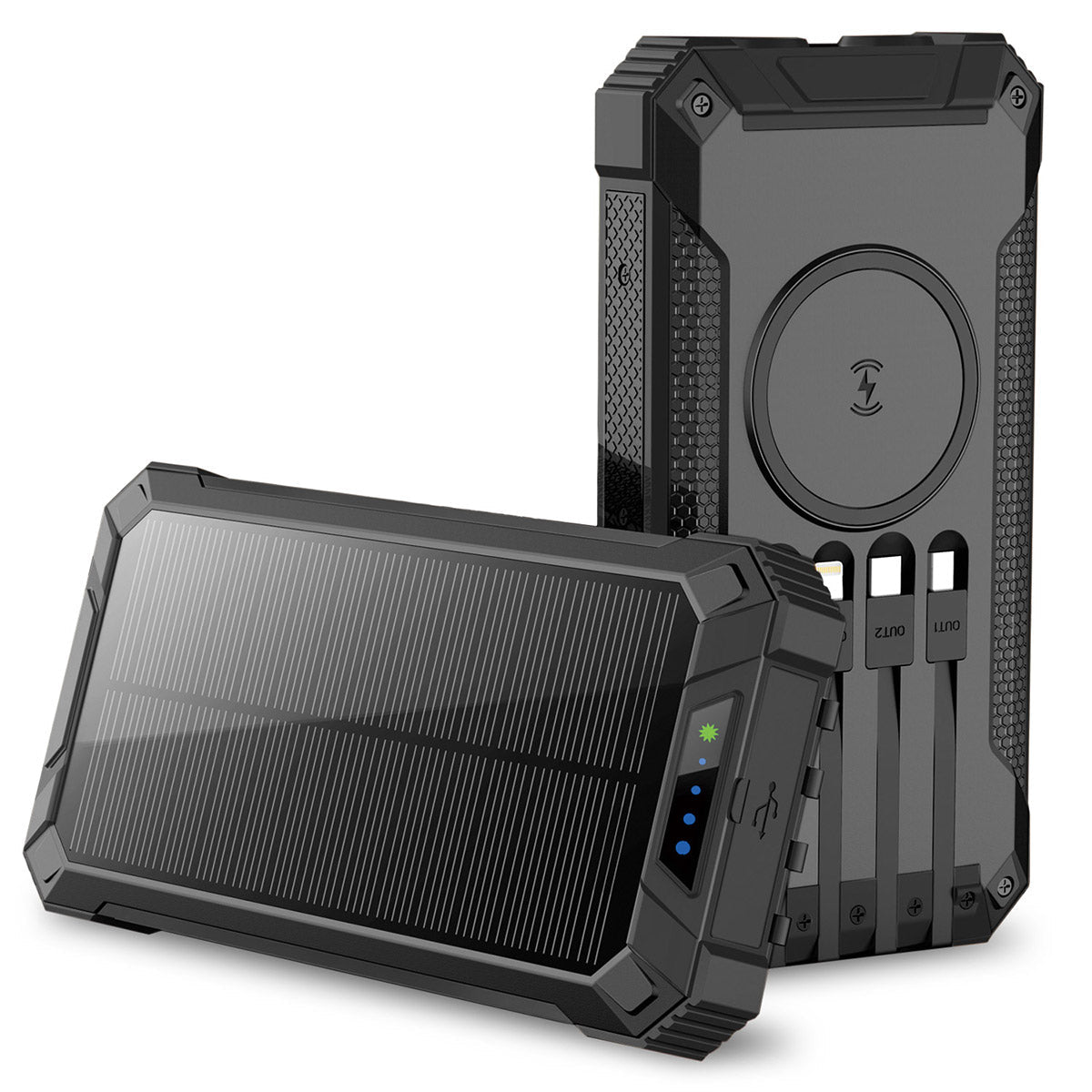 20000mAh Solar Power Bank with Wireless Charging