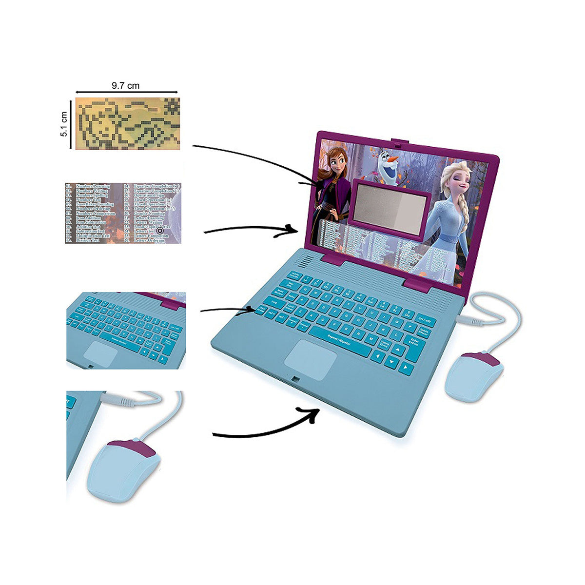 Disney Frozen Bilingual Talking Educational Laptop - image 4