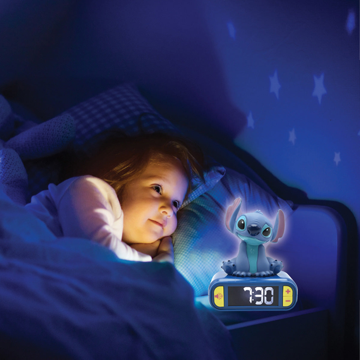 Disney Stitch Digital Alarm Clock with Nightlight