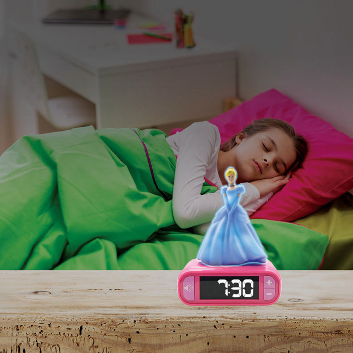 Disney Cinderella Digital Alarm Clock with Nightlight - image 3