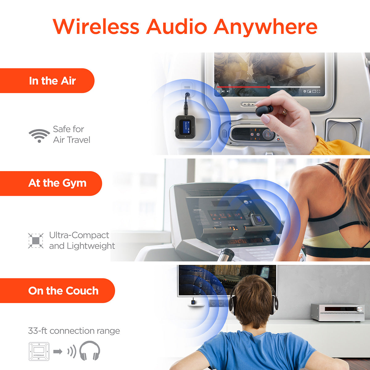Bluetooth Headphone Adapter and Receiver - image 2