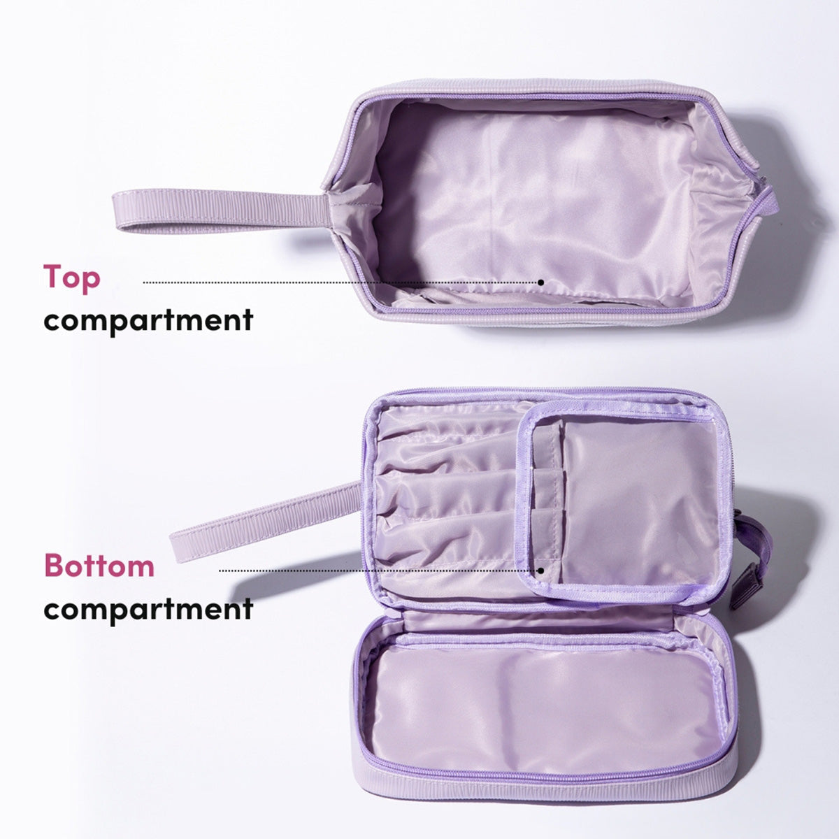 2-in-1 Cosmetic Case with Makeup Brush Compartment - image 8