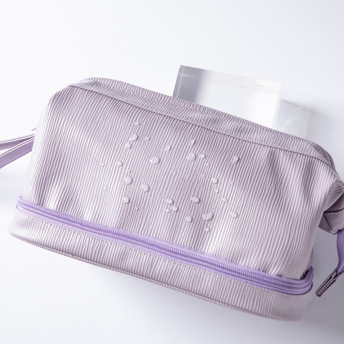 2-in-1 Cosmetic Case with Makeup Brush Compartment