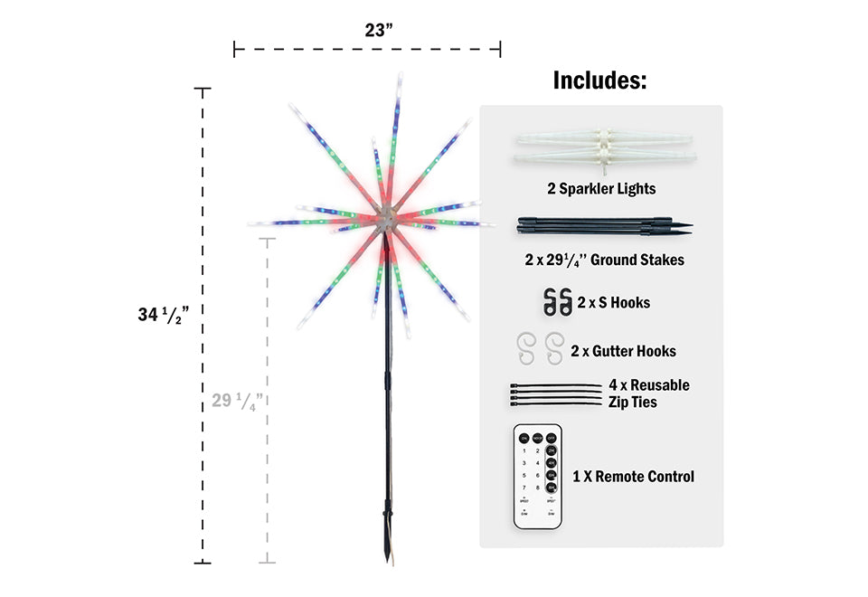 LED Garden Sparkler Lights (Set of 2) - image 9