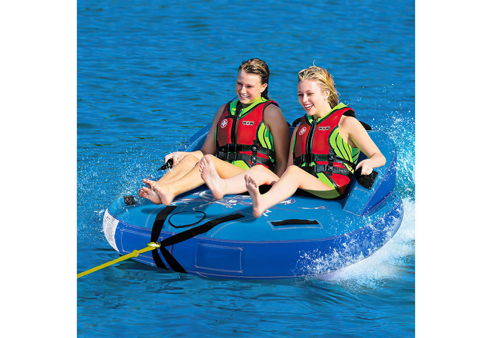 2 Person Water Sport Inflatable Towable Tubes for Boating - image 2