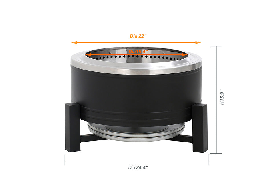 22'' Outdoor Smokeless Wood-Burning Fireplace - image 10
