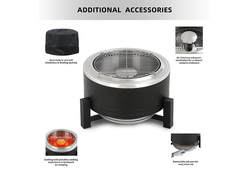 22'' Outdoor Smokeless Wood-Burning Fireplace - image 6