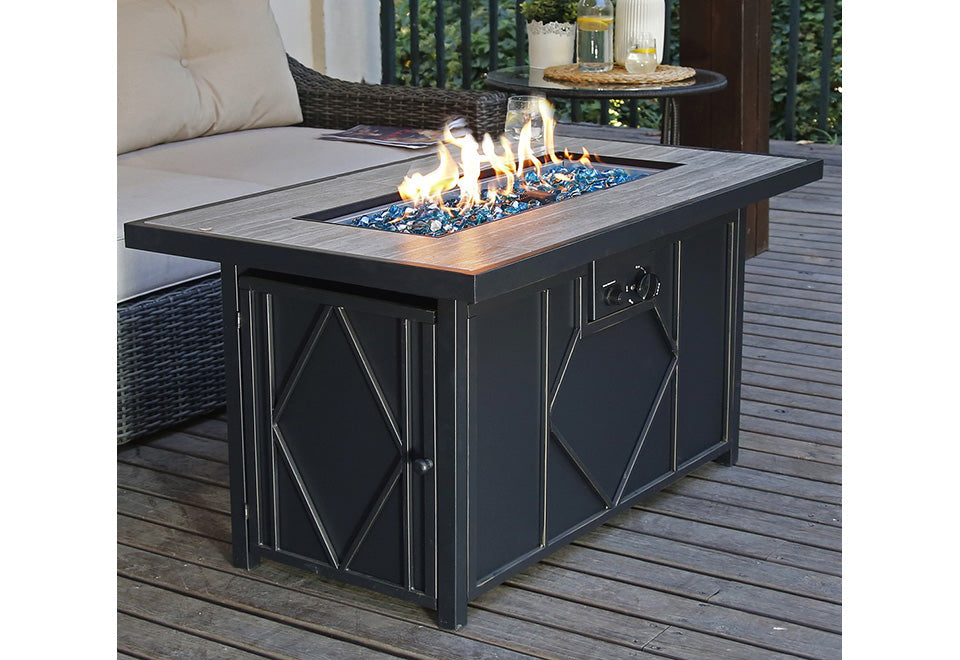 60,000 BTU Rectangular Propane Fire Pit